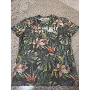 Black Rifle Coffee Men’s tropical floral large t shirt